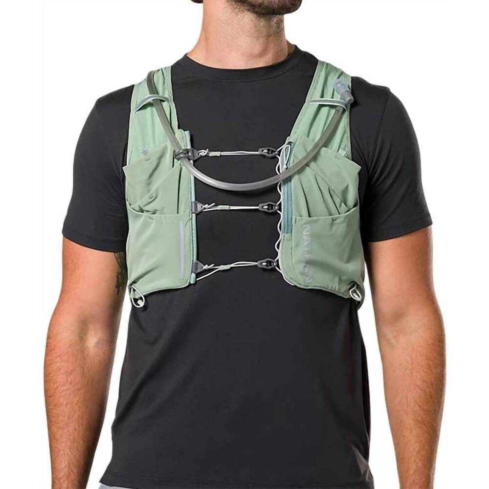 Nathan Pinnacle Pro 12 Liter Hydration Race Vest Medium, Sage Green